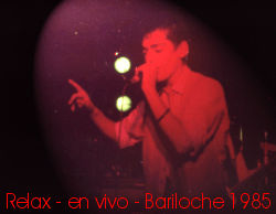 Relax - en concierto - Bariloche 1985 - foto M. Wolff